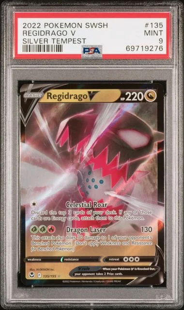 2022 Pokemon Sword and Shield Silver Tempest Regidrago V #135 card image