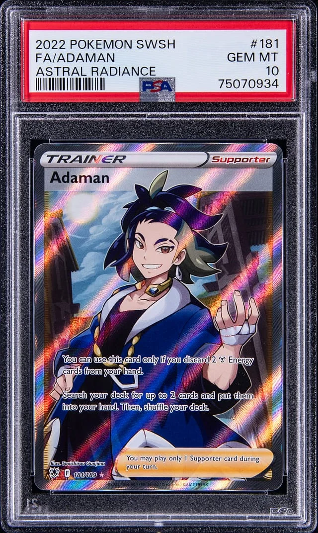 2022 Pokemon Sword & Shield Astral Radiance Full Art Adaman #181 card image