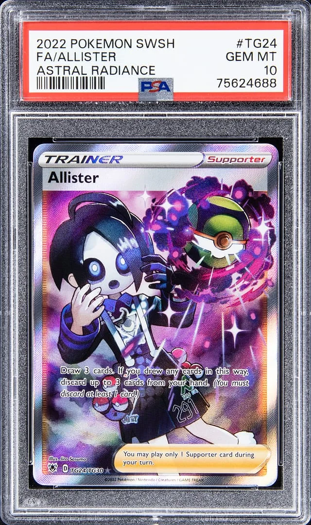 2022 Pokemon Sword & Shield Astral Radiance Full Art Allister #TG24 card image