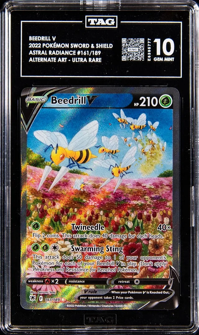 2022 Pokemon Sword & Shield Astral Radiance Full Art Beedrill V #161 card image