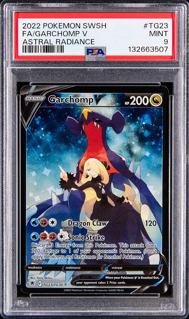 2022 Pokemon Sword & Shield Astral Radiance Full Art Garchomp V #TG23 card image