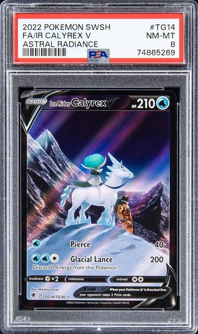 2022 Pokemon Sword & Shield Astral Radiance Full Art Ice Rider Calyrex V #TG14 card image