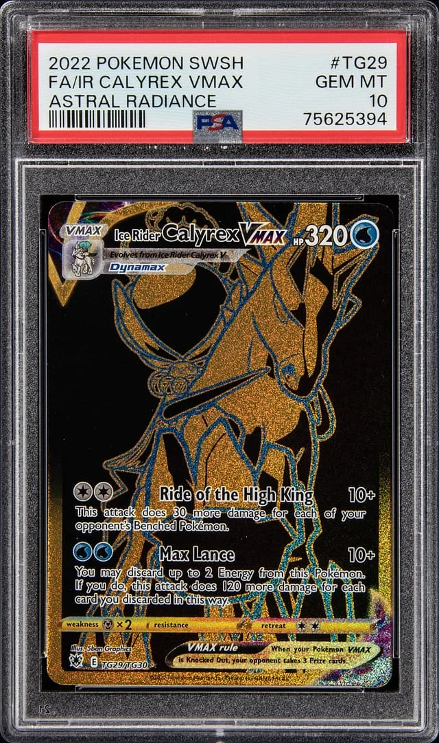 2022 Pokemon Sword & Shield Astral Radiance Full Art Ice Rider Calyrex VMAX #TG29 card image