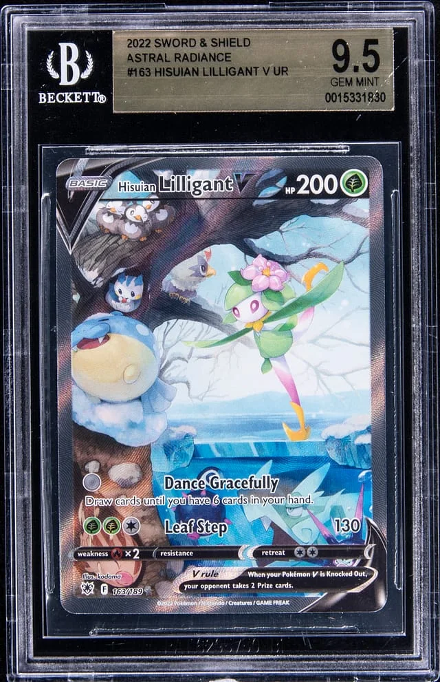 2022 Pokemon Sword & Shield Astral Radiance Full Art Rare Holofoil Hisuian Lilligant V #163 card image