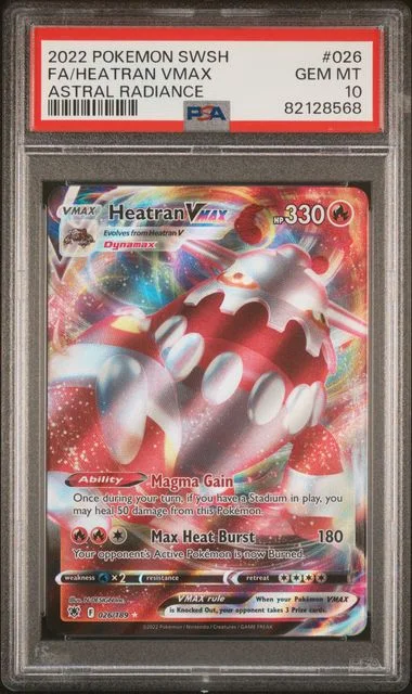 2022 Pokemon Sword & Shield Astral Radiance Full Art/Heatran Vmax #026 card image