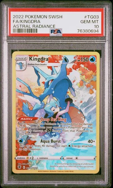2022 Pokemon Sword & Shield Astral Radiance Full Art/Kingdra #Tg03 card image