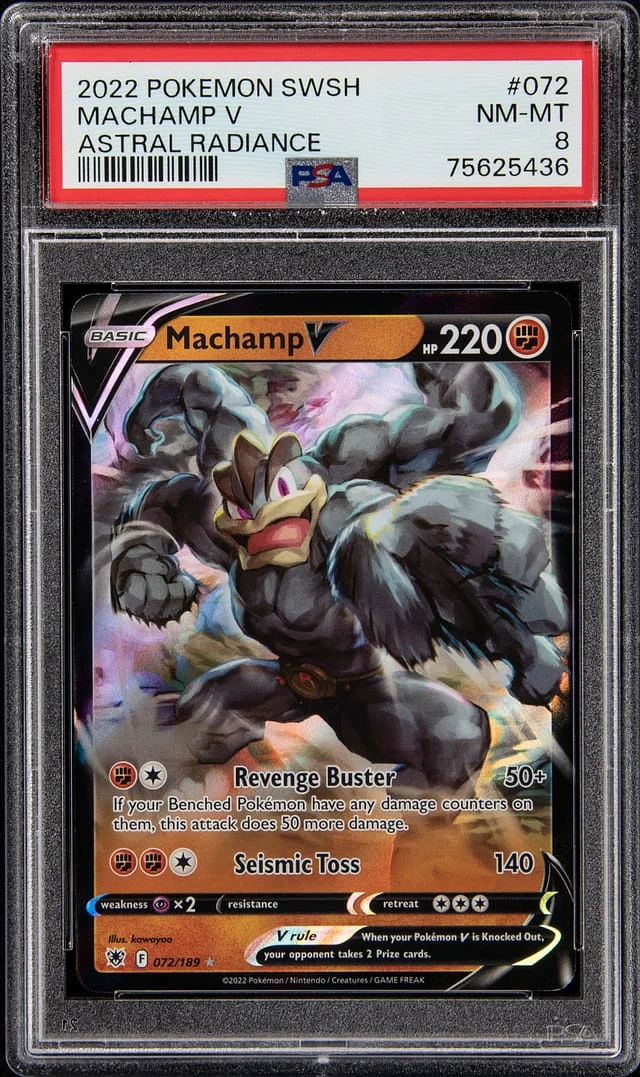 2022 Pokemon Sword & Shield Astral Radiance Machamp V #072 card image