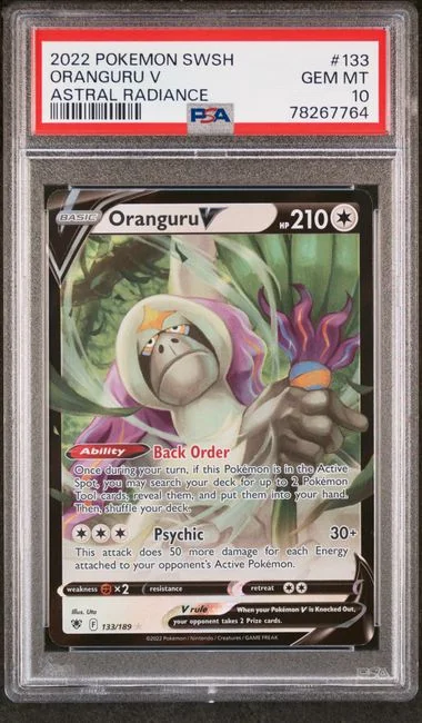 2022 Pokemon Sword & Shield Astral Radiance Oranguru V #133 card image