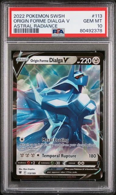 2022 Pokemon Sword & Shield Astral Radiance Origin Forme Dialga V #113 card image