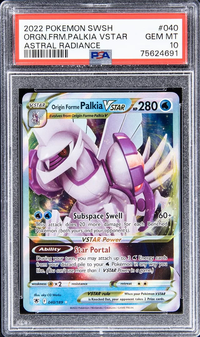 2022 Pokemon Sword & Shield Astral Radiance Origin Forme Palkia VSTAR #040 card image