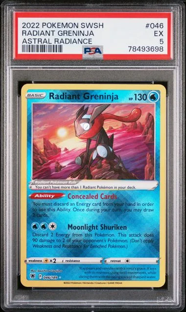 2022 Pokemon Sword & Shield Astral Radiance Radiant Greninja #046 card image