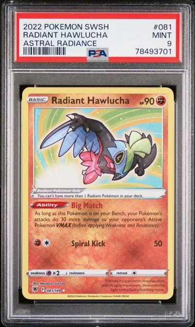 2022 Pokemon Sword & Shield Astral Radiance Radiant Hawlucha #081 card image