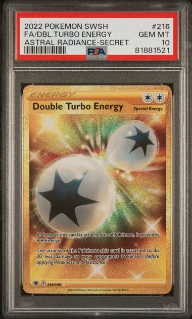 2022 Pokemon Sword & Shield Astral Radiance Secret Full Art/Double Turbo Energy #216 card image