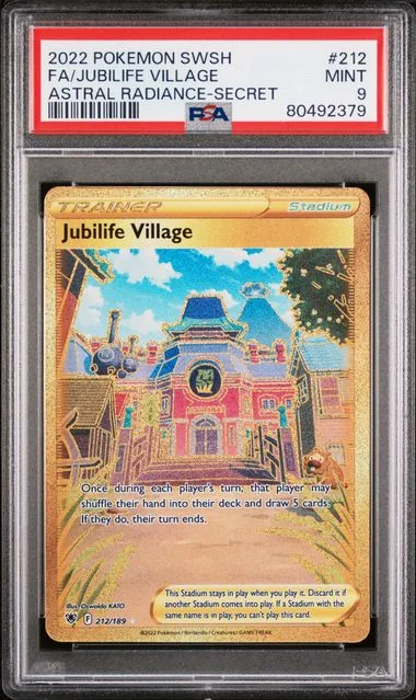 2022 Pokemon Sword & Shield Astral Radiance Secret Full Art/Jubilife Village #212 card image