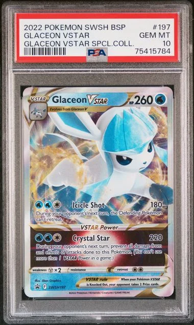 2022 Pokemon Sword & Shield Black Star Promo Glaceon VSTAR Special Collection Glaceon VSTAR #197 card image