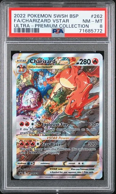 2022 Pokemon Sword & Shield Black Star Promo Ultra Premium Collection Full Art Charizard VSTAR #262 card image