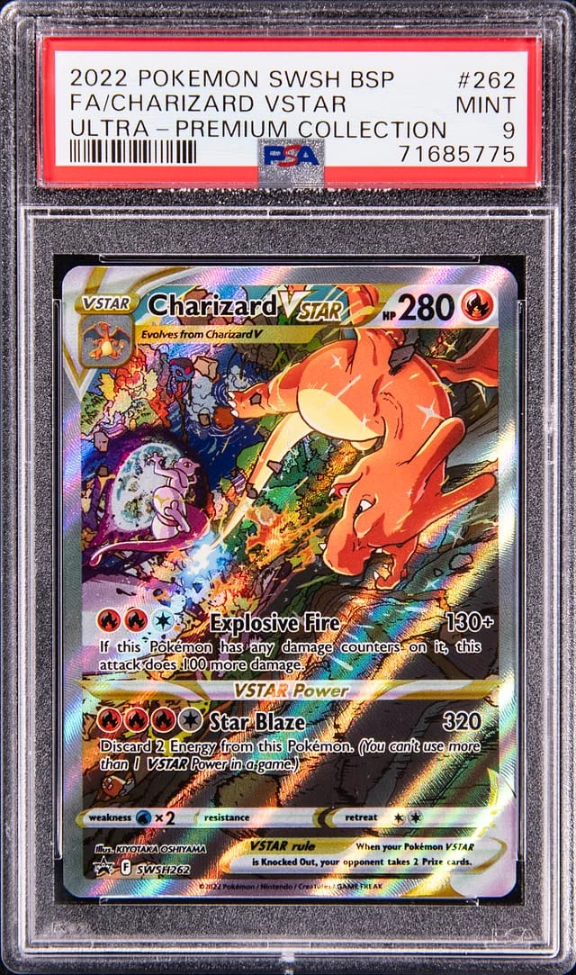 2022 Pokemon Sword & Shield Black Star Promo Ultra-Premium Collection Full Art Holofoil Charizard VSTAR #SWSH262 card image