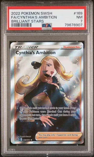 2022 Pokemon Sword & Shield Brilliant Stars Full Art/Cynthia's Ambition #169 card image