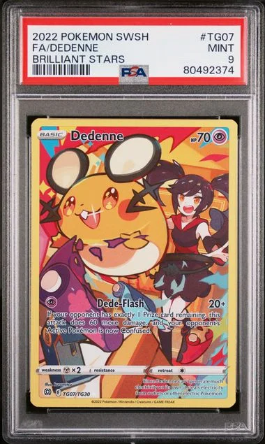 2022 Pokemon Sword & Shield Brilliant Stars Full Art/Dedenne #TG07 card image