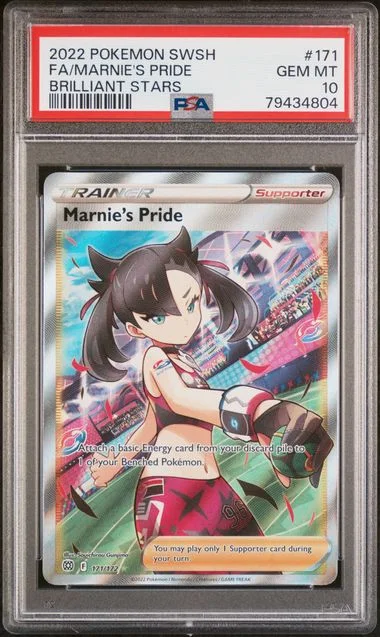 2022 Pokemon Sword & Shield Brilliant Stars Full Art/Marnie's Pride #171 card image