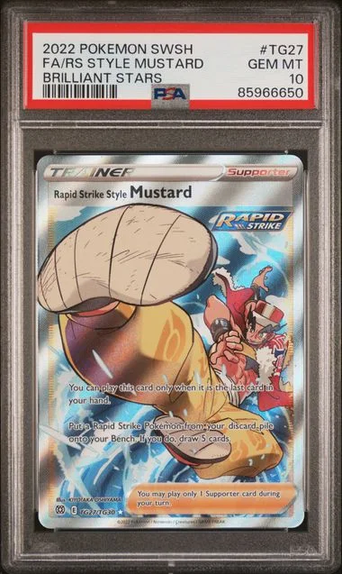 2022 Pokemon Sword & Shield Brilliant Stars Full Art/Rapid Strike Style Mustard #TG27 card image