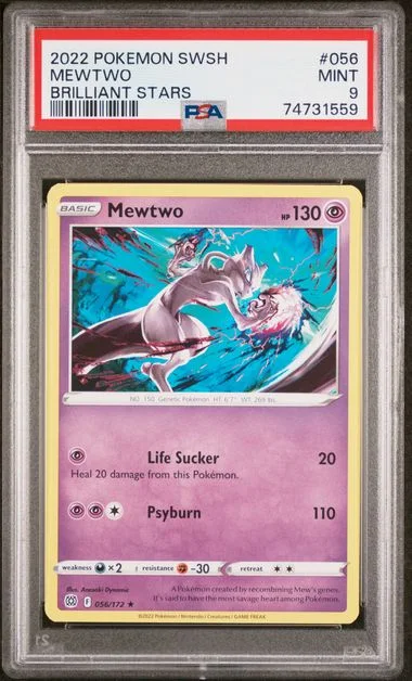 2022 Pokemon Sword & Shield Brilliant Stars Mewtwo #056 card image