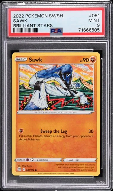 2022 Pokemon Sword & Shield Brilliant Stars Sawk #081 card image