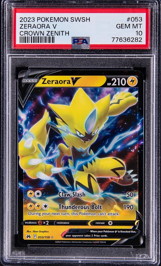 2022 Pokemon Sword & Shield Crown Zenith Zeraora V #053 card image