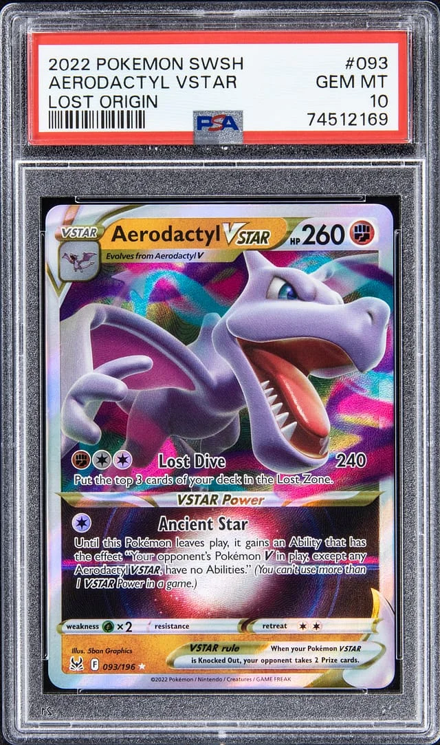 2022 Pokemon Sword & Shield Lost Origin Aerodactyl VSTAR #093 card image