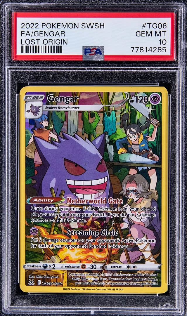 2022 Pokemon Sword & Shield Lost Origin Full Art Gengar #TG06 card image