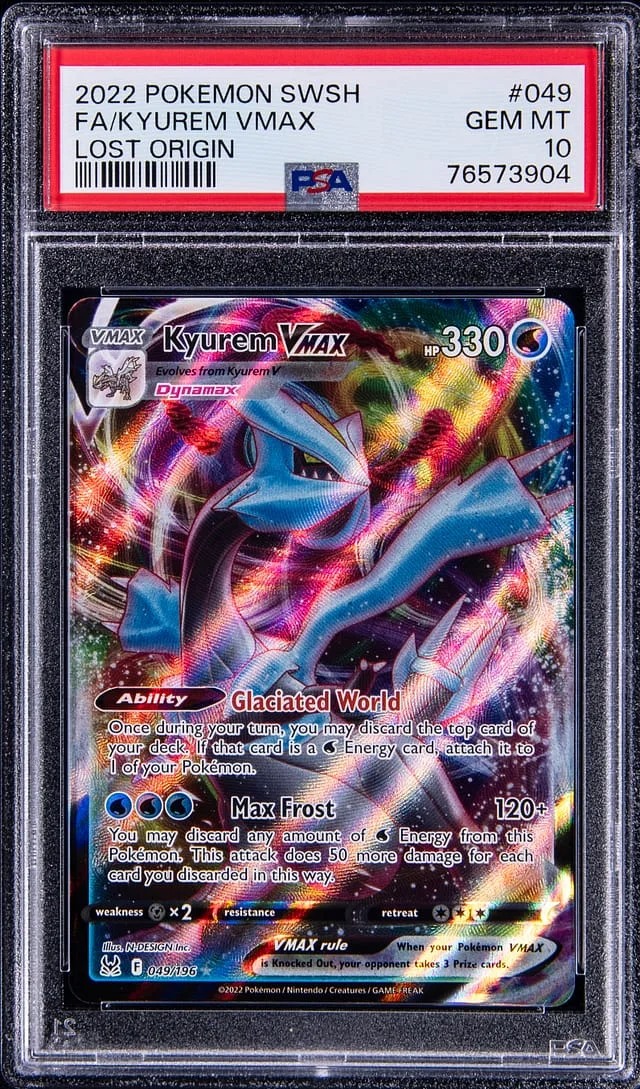2022 Pokemon Sword & Shield Lost Origin Full Art Kyurem VMAX #049 card image