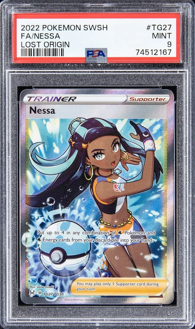2022 Pokemon Sword & Shield Lost Origin Full Art Nessa #TG27 card image