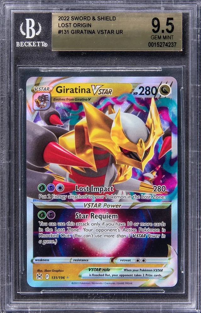 2022 Pokemon Sword & Shield Lost Origin Full Art Ultra Rare Holofoil Giratina VSTAR #146 card image