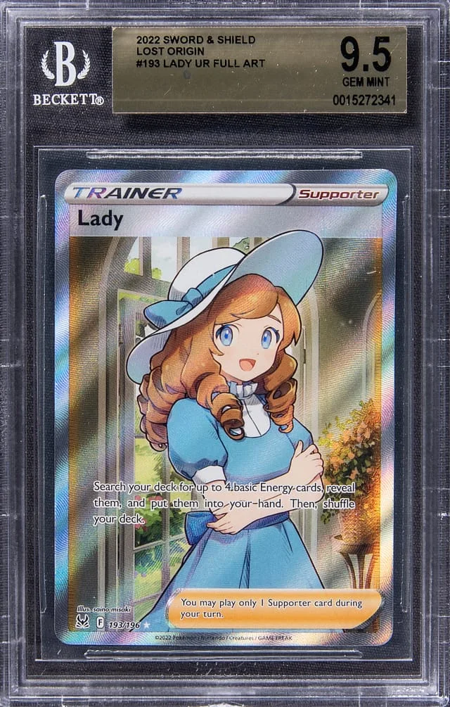 2022 Pokemon Sword & Shield Lost Origin Full Art Ultra Rare Holofoil Lady Ultra #139 card image