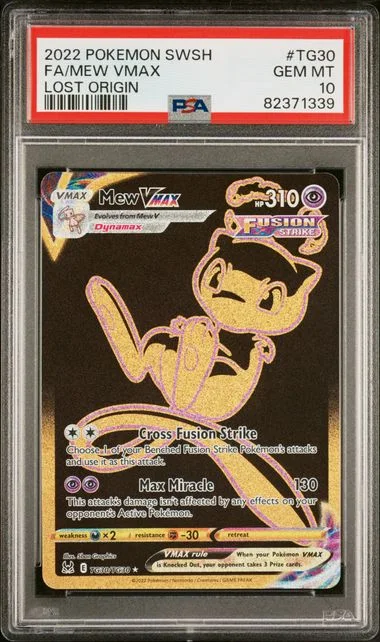 2022 Pokemon Sword & Shield Lost Origin Full Art/Mew Vmax #Tg30 card image
