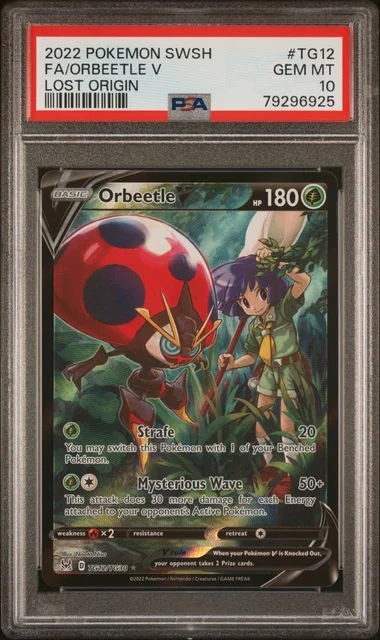 2022 Pokemon Sword & Shield Lost Origin Full Art/Orbeetle V #TG12 card image