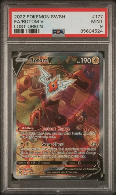 2022 Pokemon Sword & Shield Lost Origin Full Art/Rotom V #177 card image