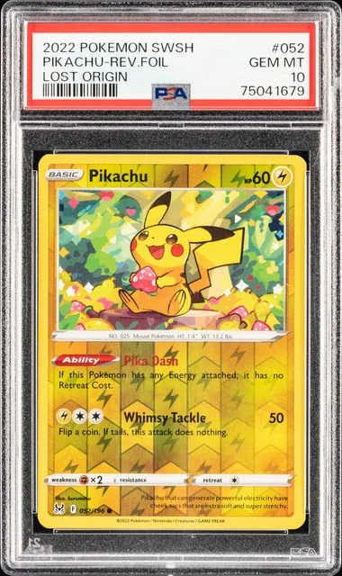 2022 Pokemon Sword & Shield Lost Origin Pikachu-Reverse #052 card image