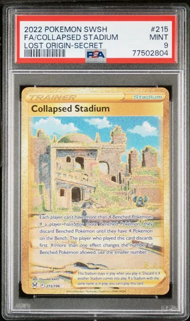 2022 Pokemon Sword & Shield Lost Origin Secret Full Art/Collapsed Stadium #215 card image