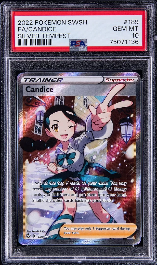 2022 Pokemon Sword & Shield Silver Tempest Full Art Candice #189 card image