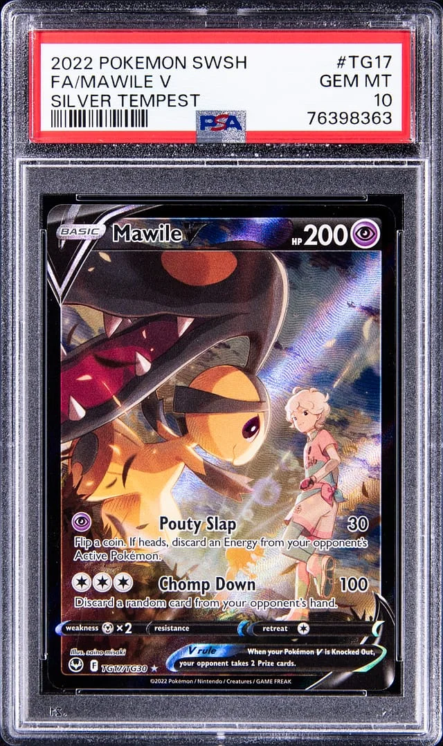 2022 Pokemon Sword & Shield Silver Tempest Full Art Mawile V #TG17 card image
