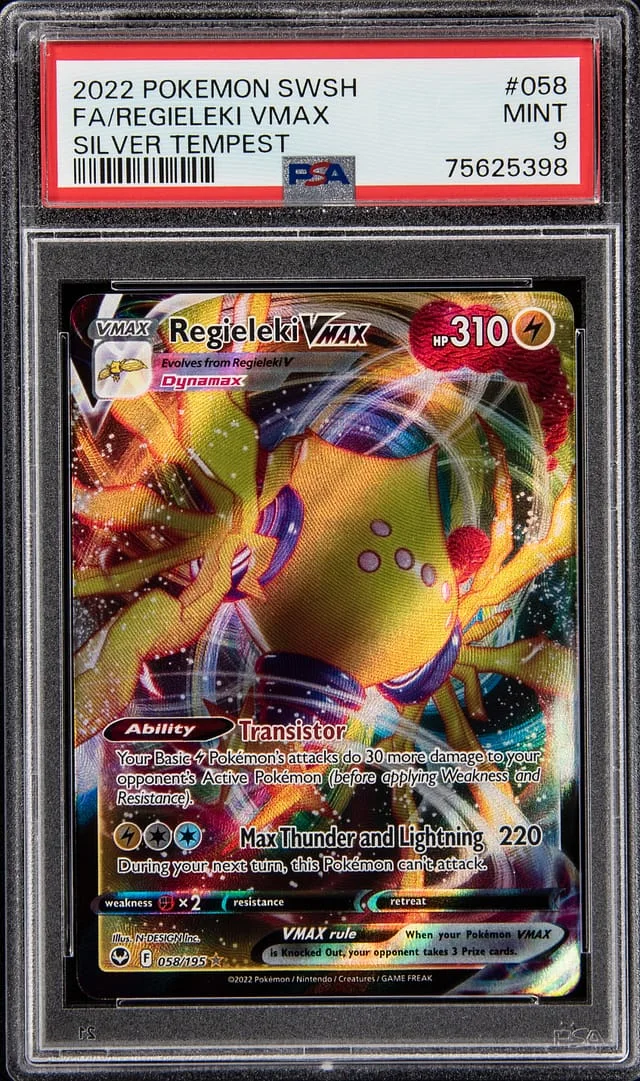 2022 Pokemon Sword & Shield Silver Tempest Full Art Regieleki VMAX #058 card image