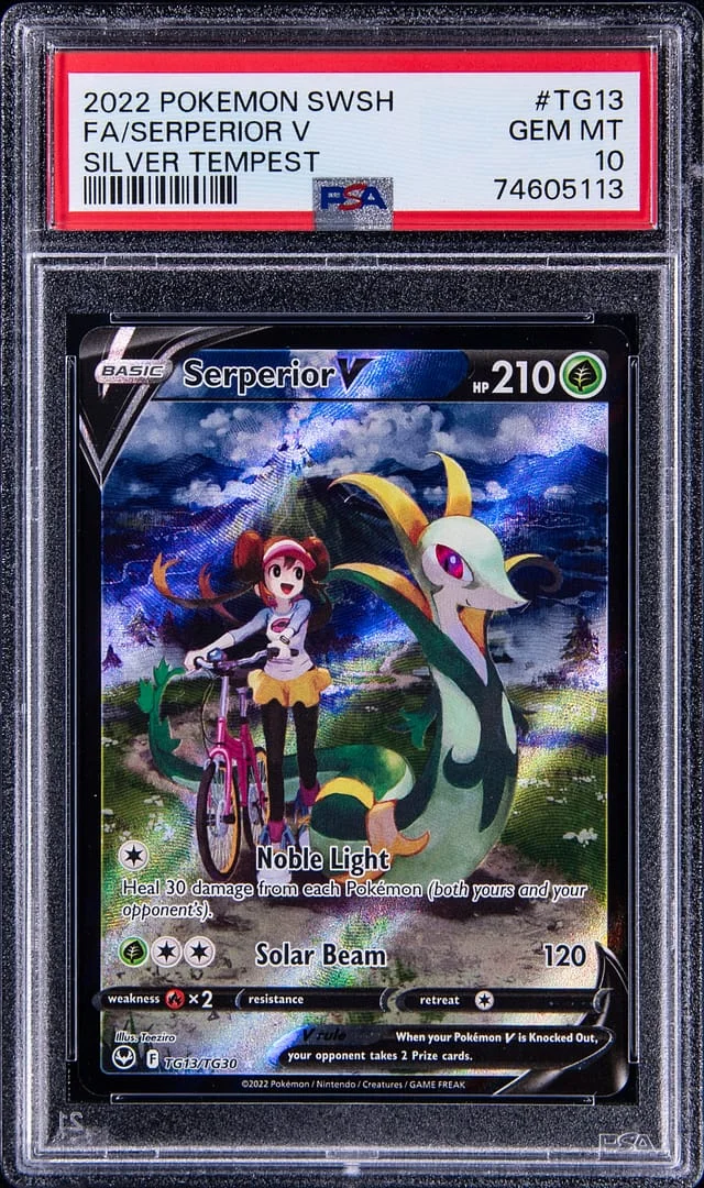 2022 Pokemon Sword & Shield Silver Tempest Full Art Serperior V #TG13 card image