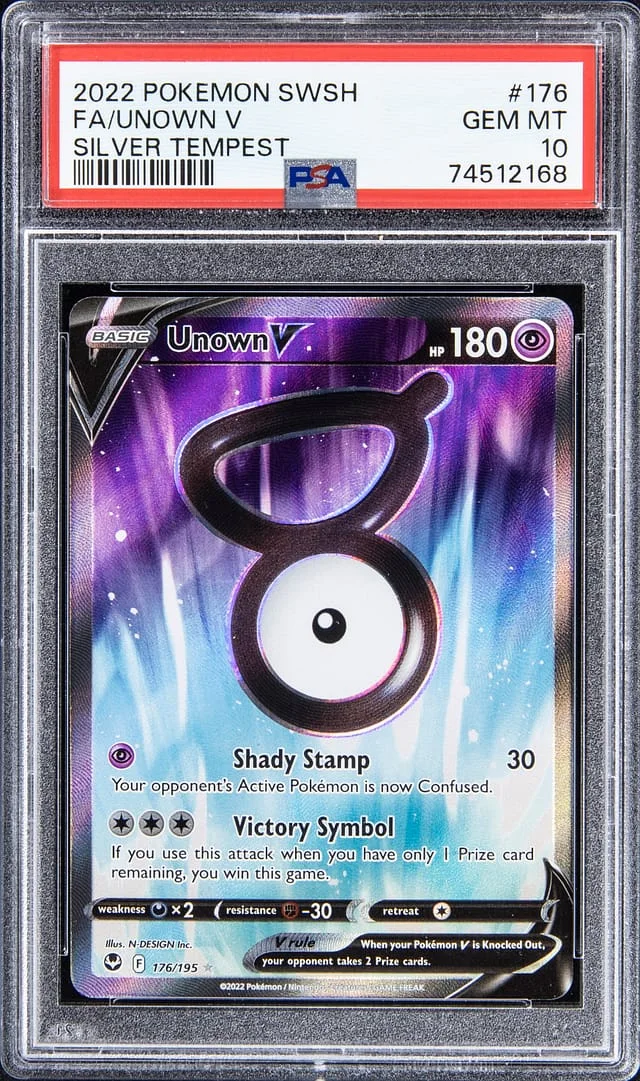 2022 Pokemon Sword & Shield Silver Tempest Full Art Unown V #176 card image