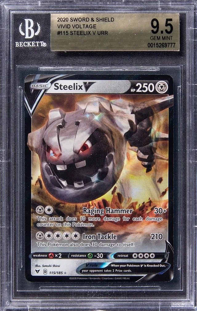 2022 Pokemon Sword & Shield Vivid Voltage Full Art Ultra Rare Holofoil Steelix V #115 card image
