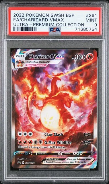 2022 Pokemon Sword & Shiled Black Star Promo Ultra-Premium Collection Full Art Holofoil Charizard VMAX #261 card image