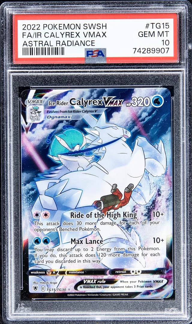 2022 Pokemon Swsh Astral Radiance Full Art Ice Rider Calyrex VMAX #TG15 card image