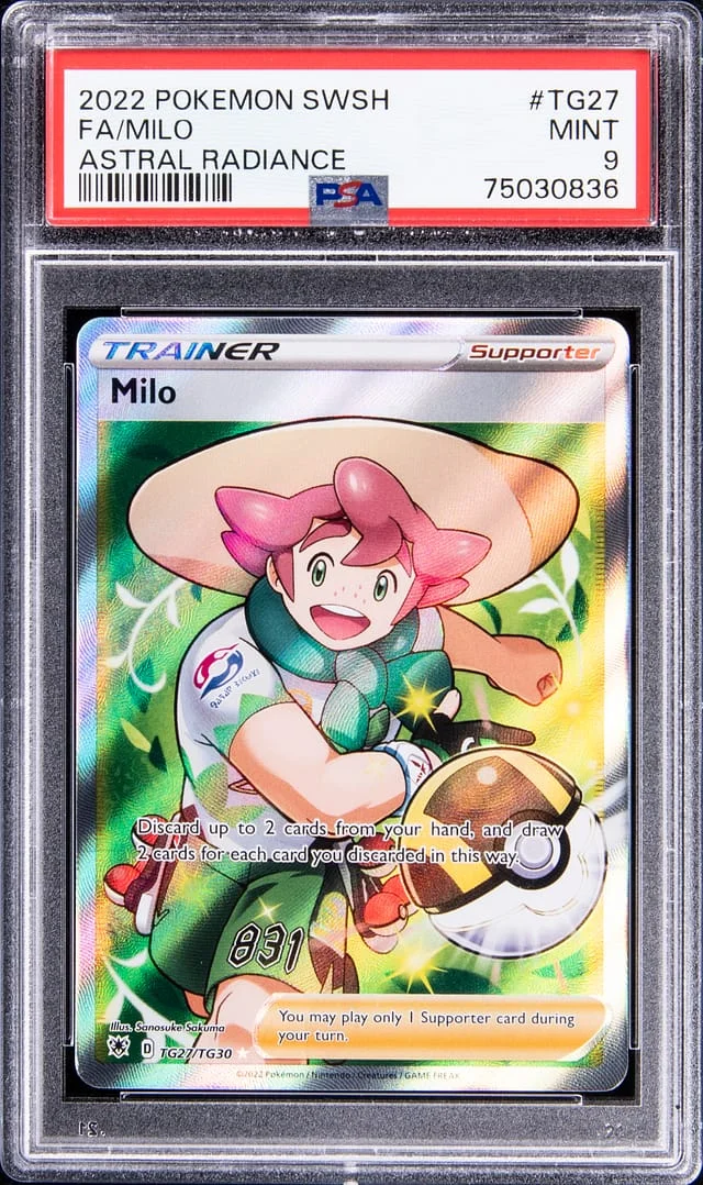 2022 Pokemon Swsh Astral Radiance Full Art Milo #TG27 card image