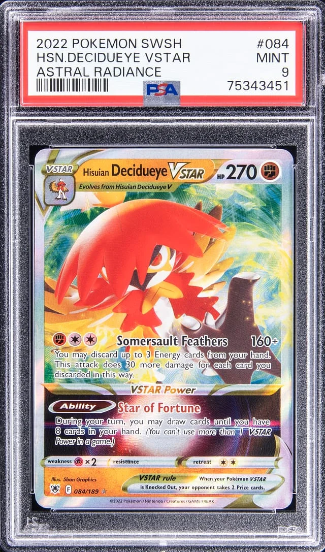2022 Pokemon Swsh Astral Radiance Hisuian Decidueye VSTAR #084 card image