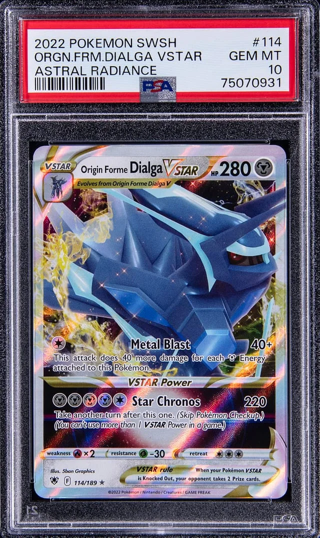 2022 Pokemon SWSH Astral Radiance Origin Forme Dialga Vstar #114 card image